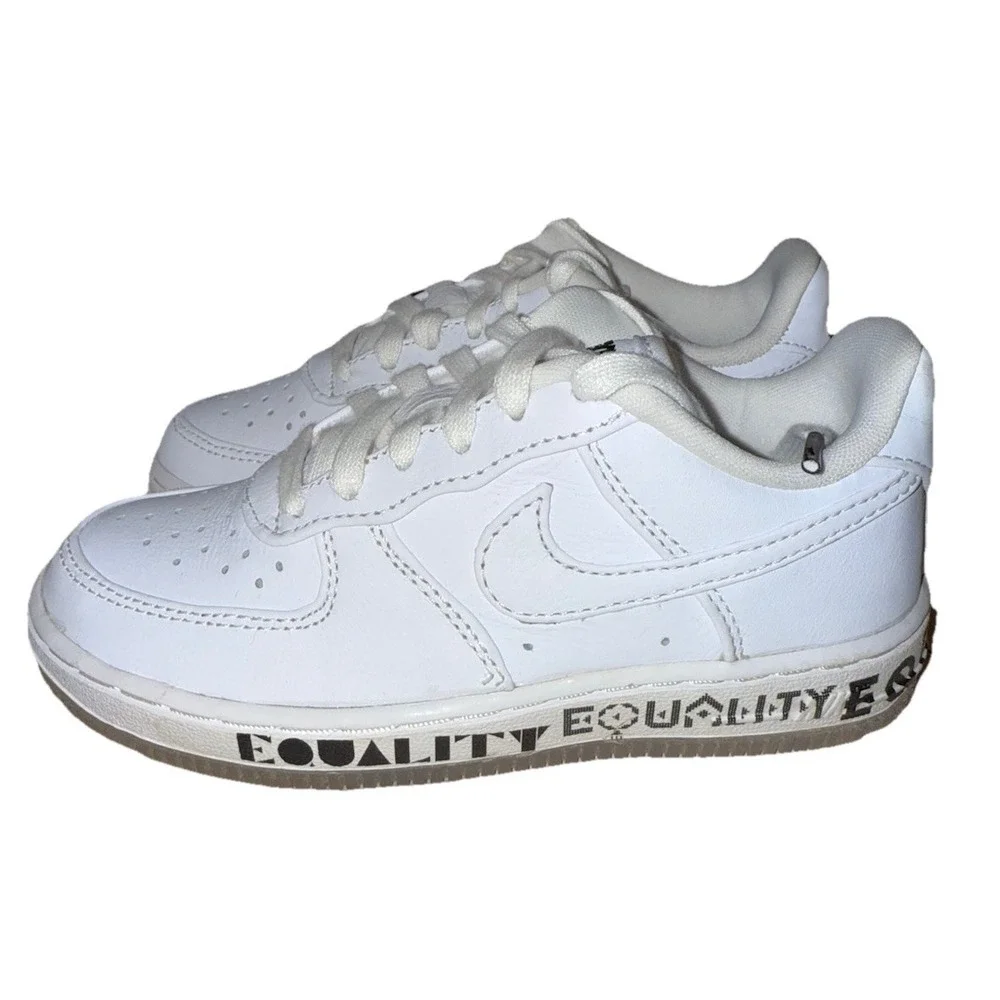 Nike Air Force 1 QS 'Equality' PS White Black | CD6483-100 Size 11 C